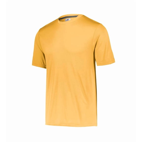 Men's Russell 629X2M1 Dri-Power Core Performance Tee (Gold S)