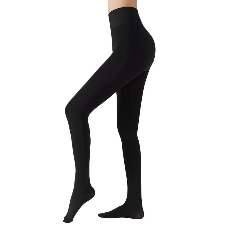 Shpwfbe Fleece Lined Tights Tights for Women Plus Size Velets Seamless Warm  Bare Flesh Toned S Outer Wear Stepping And Stockings 130/150/190G Black 1