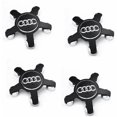 thumbnail image 1 of Juego de 4 tapacubos 4f0601165 N Emblema de rueda, para tapacubos de 135 mm para Audi (negro), 1 of 5