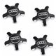 thumbnail image 1 of Juego de 4 tapacubos 4f0601165 N Emblema de rueda, para tapacubos de 135 mm para Audi (negro), 1 of 5