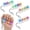 Mix Color B(4PCS), variant on 4Pcs Keyboard Fidget Toy, Mechanical Clicker Stress Relief Keychain, Keyboard Keychain Fidget Clicker, Stress Relief Fidget Gifts for Adults and Teens