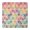 Multi Color Triangle, variant on Black and White Checkered Pattern Square Fitted Tablecloth with Elastic Edge,Square Table Cover,Washable Elastic Table Cover for Home Kitchen Party Decor 34"x34"