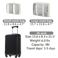 thumbnail image 4 of Tcbosik 20 inch Carry On Luggage, Hard Shell Suitcase with TSA Lock and Spinner Wheels, 2 Packing Cubes, Black, 4 of 8