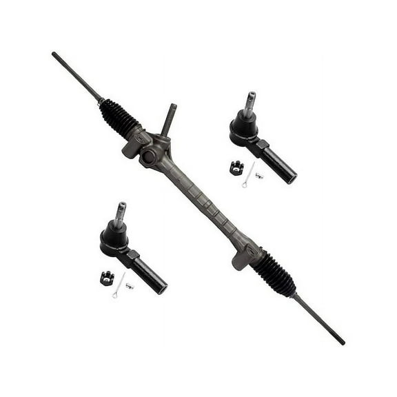 Front Steering Rack and Tie Rod End Kit - Compatible with 2005 - 2010 Chevy Cobalt (with Electronic Steering) 2006 2007 2008 2009