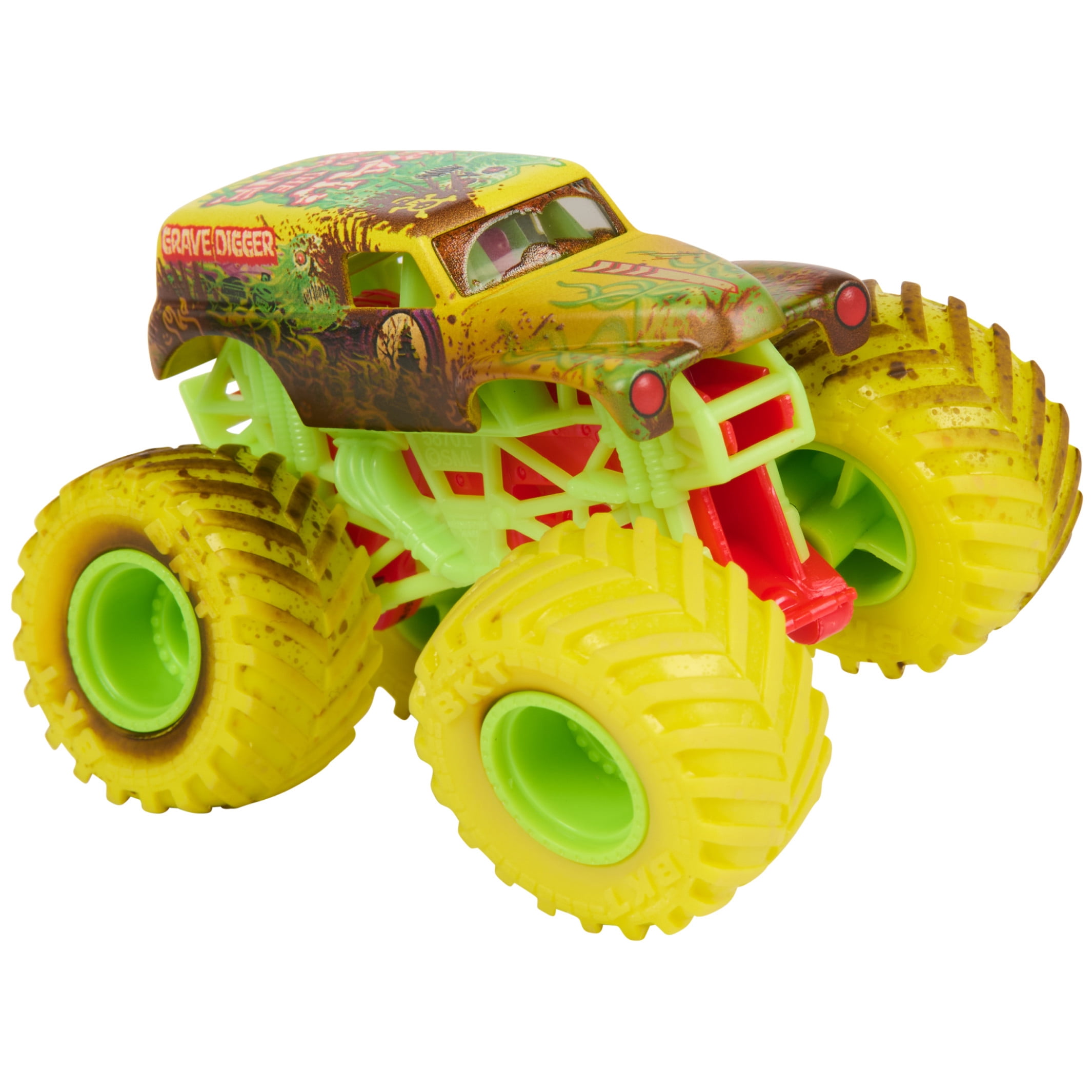 Monster Jam Mud Blasters Grave Digger Color Change Monster Jam Truck 1:64 Die Cast Vehicle