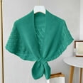 thumbnail image 2 of HNMKIU Lightweight Openwork Wrap Shawl Cover Up for Casual Everyday Wear—Versatile Knitted Knit Cape with Elegant Design for Seasonal Layering and Beachwear Green,One Size, 2 of 3