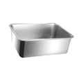 thumbnail image 2 of Caja de arena para gatos, cuenco de arena de acero inoxidable, caja de para mascotas, , fácil de limpiar, a prueba de salpicaduras, inodoro para Altura 10cm, 2 of 8
