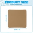 thumbnail image 2 of Glasses Cleaning Cloth 7.9" x 7.9" , Microfiber Eyeglasses Cleaner Cloths Soft Suede Wipe Screen, Brown 6 Pcs, 2 of 7