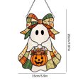 thumbnail image 3 of Darzheoy Halloween Ghost Pumpkin Ornament, Acrylic Hanging Decoration, Fall-Style Spooky Accent, Halloween Decorations Indoor for Window Door Home, 3 of 5