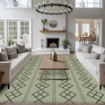 thumbnail image 3 of 5'x8' Area Rugs, Sage Green Boho Indoor Outdoor Area Rug for Living Room Bedroom, Vintage Ethnic Tribe Abstract Art Geometric Washable Bathroom Rugs Kitchen Floor Carpet Mats Home Decor Aesthetic, 3 of 8