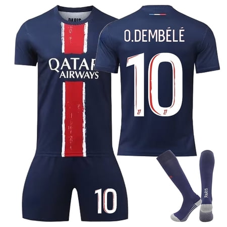 24/25 PSG Blue Home Soccer Activewear Print No.10 O.Dembélé Fans Training Football Jerseys Kits