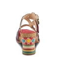 thumbnail image 4 of Spring Step L'Artiste Rossie Hand-Painted Leather Sandals – Women’s Slip-On Platform Sandal with Hook & Loop Closure, Colorful Heel, Adjustable Strap, 4 of 8