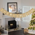 thumbnail image 2 of GOOHOCHY Navidad Let It Snow Letters Bunting Banner Decoración Copos de nieve Patrón Lino Arpillera Banner Swallowtail Pull Flag Suministros para fiestas, 2 of 8