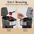 thumbnail image 5 of HyperChiller EHC210N Iced/Hot Coffee Maker, K-Cup or Grounds, 8, 10 12oz Pours, Removable Holder and Reusable Mesh Filter, Drip tray, Black/Stainless-Steel, 5 of 5