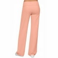 thumbnail image 4 of RYRJJ Lounge Yoga Pants for Women Low Waisted Wide Leg Sweatpants Flare Leggings Bell Bottoms Y2K Bootcut Pants(Pink,S), 4 of 7
