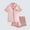 Pink, variant on Aobny Men Pajama Set Satin Pink Button-up Sets Collared Wide-Leg Short Pajamas for Mens,L