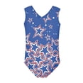 thumbnail image 2 of FOR U DESIGNS Skin-Friendly One Piece Swimwear Stars American Flag Sleeveless Bathing Suit for Beach Swimming Pool Quick Dry V-Neck Swimsuit for Age 7-8, 2 of 8