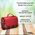 thumbnail image 4 of Brookhaven Roll Up Picnic Blankets Set of 6, Bulk Pack - Great outdoor blanket for Camping, Picnic, Beach, Sports, Outdoor Activities - Red, 4 of 5
