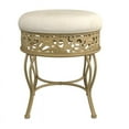 thumbnail image 3 of Hillsdale Furniture Villa III Upholstered Backless Vanity Stool, Antique Beige, 3 of 15