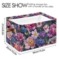 thumbnail image 4 of Yayeee Canvas Storage Basket with Handles for Shelves Fabric Bins Closet Organizer, Soft Pinks Flowers, 4 of 8