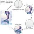 thumbnail image 3 of 4pcs Mermaid Tail Canvas Wall Art Set Print Poster Home Decor Wall Art Modern Artwork Beach Ocean Nautical Seaweed for Dressing Room Bedroom Bathroom Home Girls Gift, 3 of 9