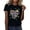 Black, variant on Crew Neck T Shirts For Women Butterfly Print Fashion Short Sleeve Casual Tops Summer Blouses