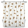 thumbnail image 6 of 72x84 Inch Fall Leaves Fabric Shower Curtain Autumn Maple Leaves Waffle Weave Bath Curtain Farmhouse Natural Floral Extra Long Shower Curtains for Kids Bathroom Decor Waterproof with Hooks, 6 of 6