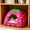 Pink, variant on Seyotauo Strawberry Hideout Bed Washable Warm Plush House for Small Animals, Soft Breathable Hideaway Hut with Fleece Lining for Chinchilla, Inside Dog House Large Space