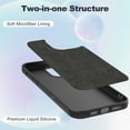 thumbnail image 2 of Liquid Silicone Case for iPhone 14 Case, Full Body Protective Cover, Shockproof, Slim Phone Case, Anti-Scratch, Black, 2 of 8