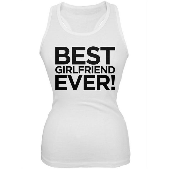 Best Girlfriend Ever White Juniors Soft Tank Top - Small