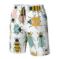 thumbnail image 5 of Disketp Men'S Swim Trunks Hawaiian Breathable Surf Beach Swimsuits Mesh Lining Beach Shorts With Pockets-Colorful Insects, 5 of 9