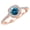 Rose Gold, variant on 0.85 to 2 Carat Gorgeous Classic Cushion Halo Style Diamond Engagement Ring with a 0.5 Carat Blue Diamond Center (Heirloom Quality) 14K Rose Gold 2 Carat Size:9