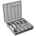 thumbnail image 1 of Silverware Organizer with Lid,Covered Utensil Tray Gray!ZZ17, 1 of 5
