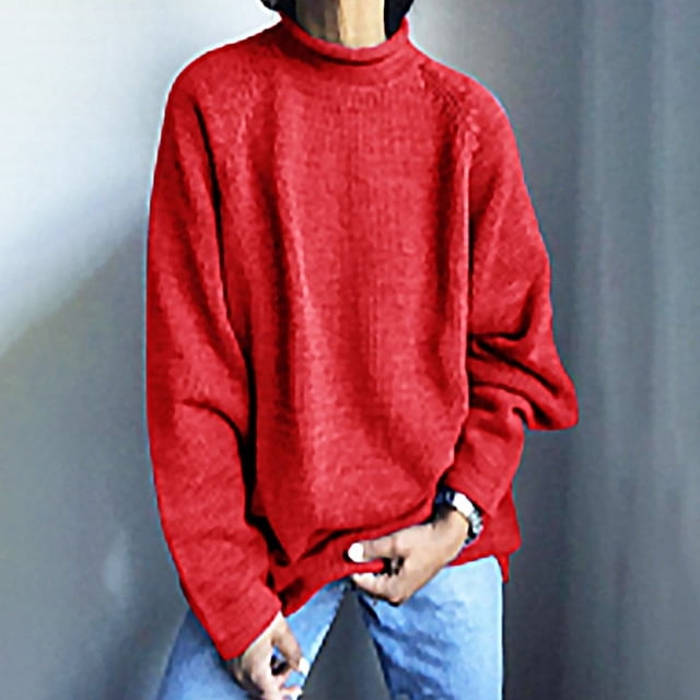 Suéter de punto informal holgado de color sólido para mujer, suéter fino de primavera