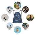 thumbnail image 6 of Disketp French Bulldog Dog In Beret Drawstring Backpack Drawstring Gym Bags Draw String Bags for Sports, Gym, Travel, Swimming, Beach-Small, 6 of 6