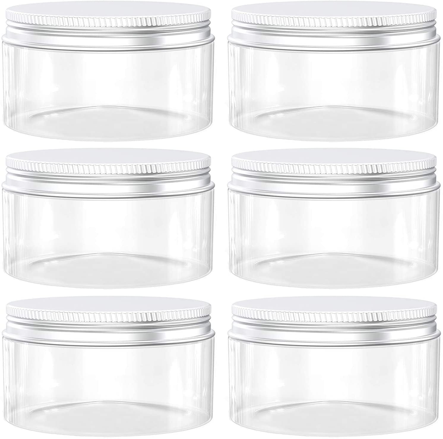 6 Ounce Plastic Jars Clear Plastic Mason Jars Storage Containers Wide