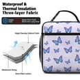 thumbnail image 4 of Butterfly and Blue Purple Pattern Insulated Lunch Bag Teens,Lunch Box for Men Women for Work,Picnic or Travel,10.2x9.5x4.3 Inches,8 Can Capacity, 4 of 6