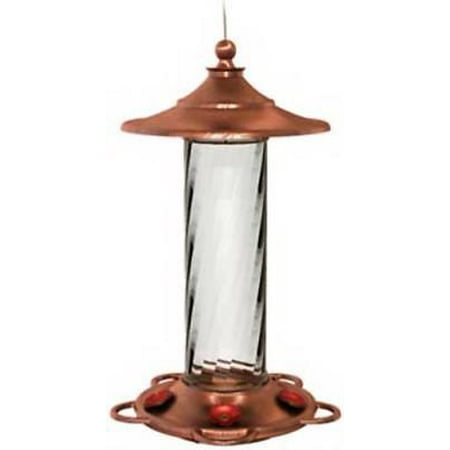 Bird Feeder Brush - 14 OZ Glory Hummingbird Bird Feeder Brushed Copper Caps and B Only One