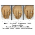 thumbnail image 4 of Nana Lab Created CVD Diamond 6.5mm 3/8ctw Cluster Engagement Ring 10kt White Gold Size 6, 4 of 7