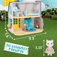 thumbnail image 6 of Honey Bee Acres Sunflower Country Cottage – 17 Piece Dollhouse with Miniature Furniture & Exclusive Cat Figure – Doll Playset for Kids Ages 3+, 6 of 7