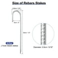 thumbnail image 2 of Uxcell 6 Pack 12" Rebars Stakes, J Hook Ground Stakes, Galvanized Steel Tent Stake Garden Wind Staple, Silver Tone, 2 of 6