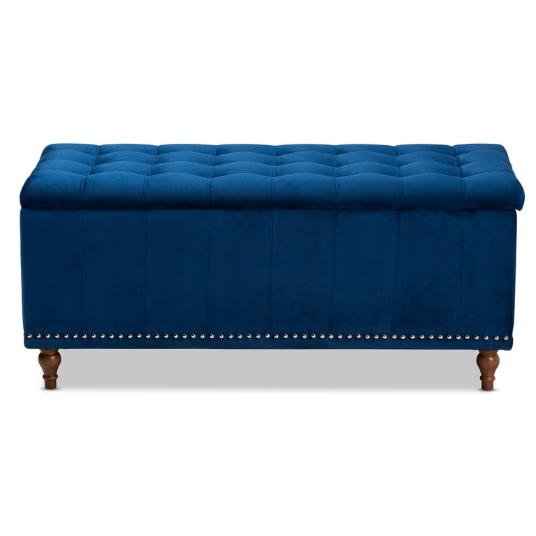 Baxton Studio Kaylee Modern and Contemporary Navy Blue Velvet