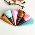 thumbnail image 3 of 10Pcs Simulation Ice Cream Stackable Realistic PVC DIY Embellishments Miniature Ice Cream Cone Party Favors, 3 of 10