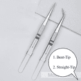 thumbnail image 6 of 6" Adjustable Stainless Steel Non-slip Tweezers 2 Pcs Set: Bent-Tip Tweezers and Straight-Tip Tweezers, 6 of 10