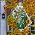 thumbnail image 4 of Hello Fall Green Pumpkin Decorative House Flag, Autumn Polka Dot Sunflower Garden Yard Outside Decorations, Thanksgiving Seasonal Burlap Outdoor Large Home Decor Double Sided 28 x 40, 4 of 6