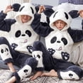 thumbnail image 3 of Pijama con dibujos de animales para mujer, ropa de dormir con capucha, de manga larga, para fiesta de Navidad y Casa, Unisex, 3 of 4