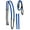 Black Royal Blue, variant on 54" Horse English Black Leather Rubber Grip Schooling TRAINING Reins 805LR23OR
