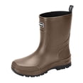 thumbnail image 5 of Mens Waterproof Mid Calf Fishing & Tide Pool Rain Wellies Slip Resistant Thick Rugged Sole Rubber Booties, Durable Footwear for Beach Wading, Farming, Outdoor Rainy Activities Brown E, 5 of 6