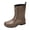 Brown, variant on Men Fishing Mid Calf Rain Boots Pvc Waterproof Breathable Pull On Shoes For Hiking Gardening Outdoor , Black