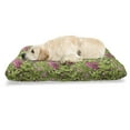 thumbnail image 1 of Vintage Pet Bed, Swirling Green Spring Leaves Pink Blossoms Traditional Scroll Pattern, Resistant Pad for Dogs and Cats Cushion with Removable Cover, 24" x 39", Apple Green Pink Brown, by Ambesonne, 1 of 4
